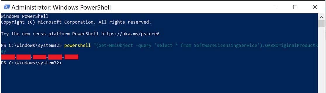 get my windows 10 product key powershell