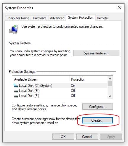 How to create a restore point in Windows 10 - Turbo Gadget Reviews